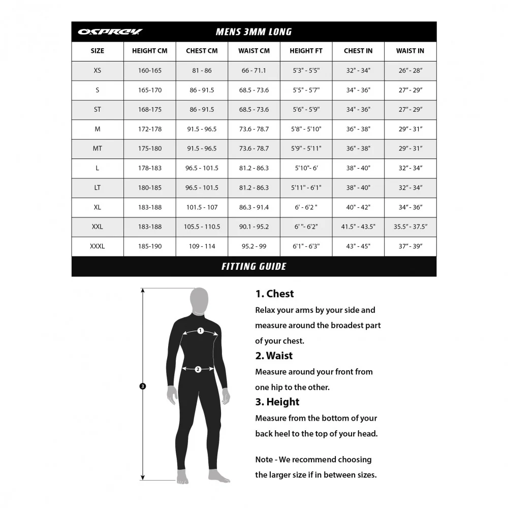 Osprey Zero 3mm Mens Full Length Wetsuit - Image 6