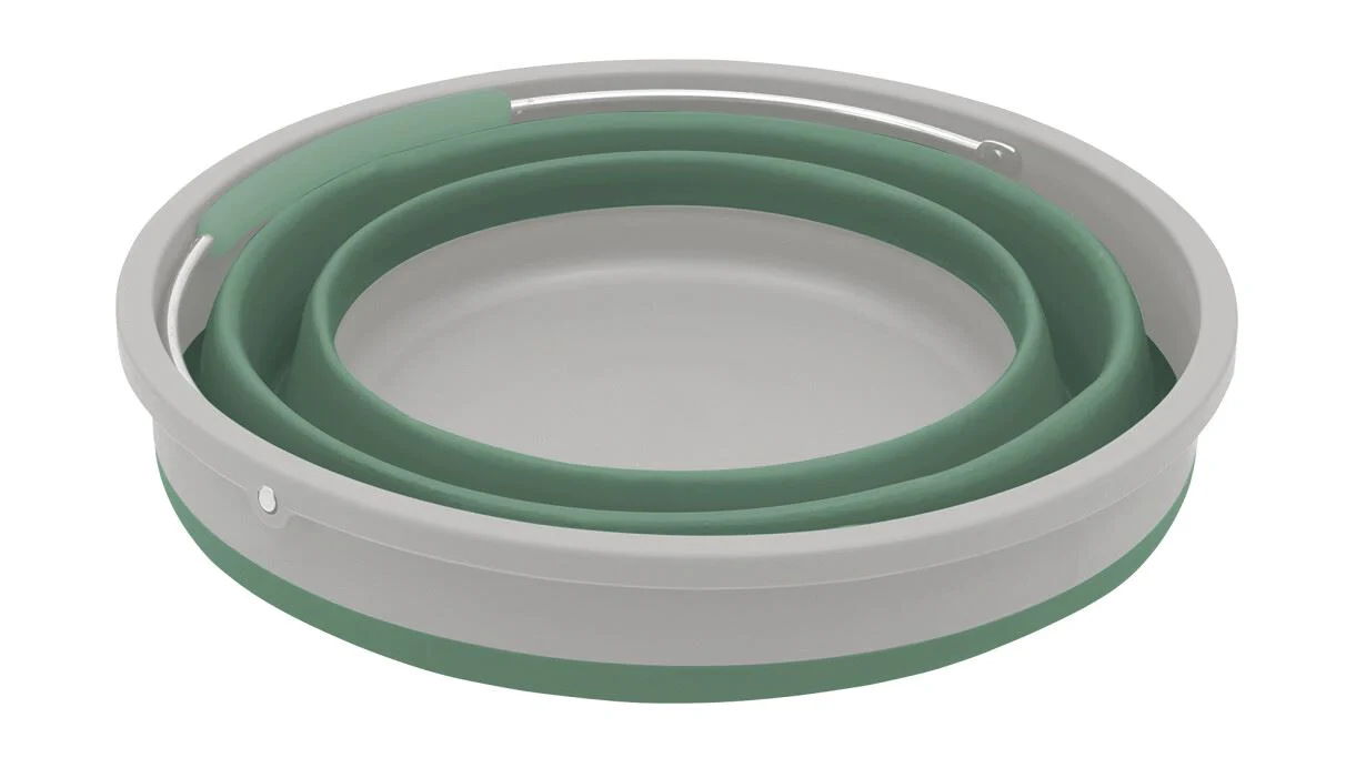 Outwell Collaps Round Bucket with Lid - Shadow Green - Image 3