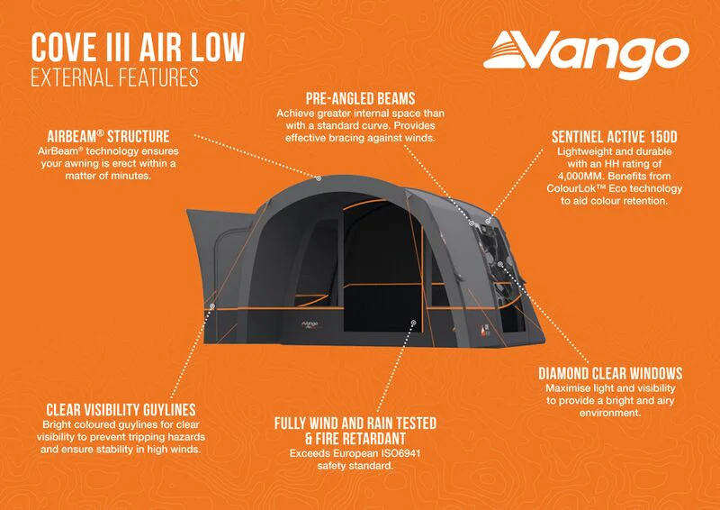 Vango Cove III Low Air Drive Away Awning 2025 - Image 6
