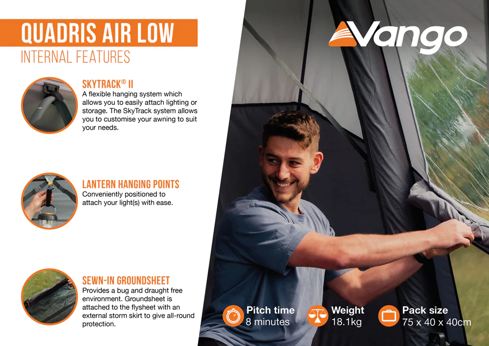 Vango Quadris Air Low Drive Away Awning - Image 8