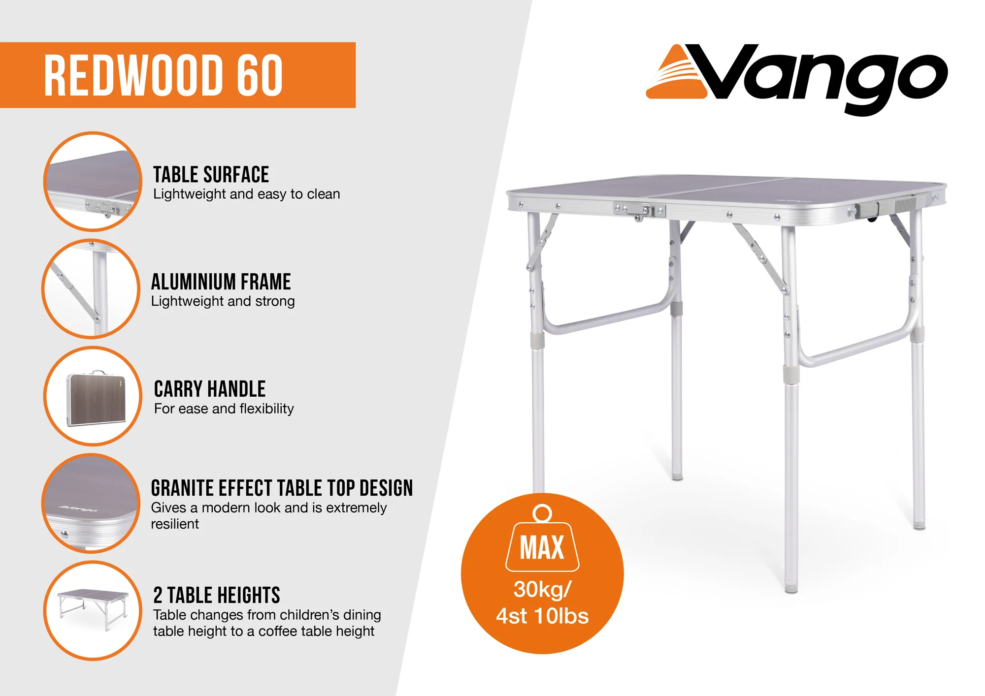 Vango Redwood Duo 90 Table - Image 5