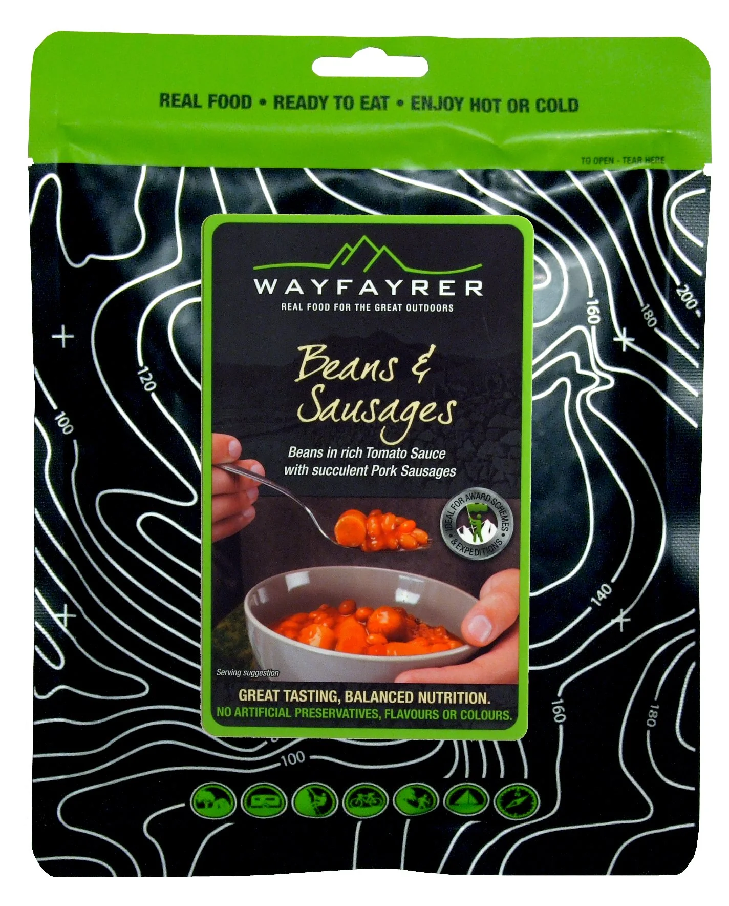 Wayfayrer Beans and Sausage In Tomato Sauce Ready-to-Eat Camping Food